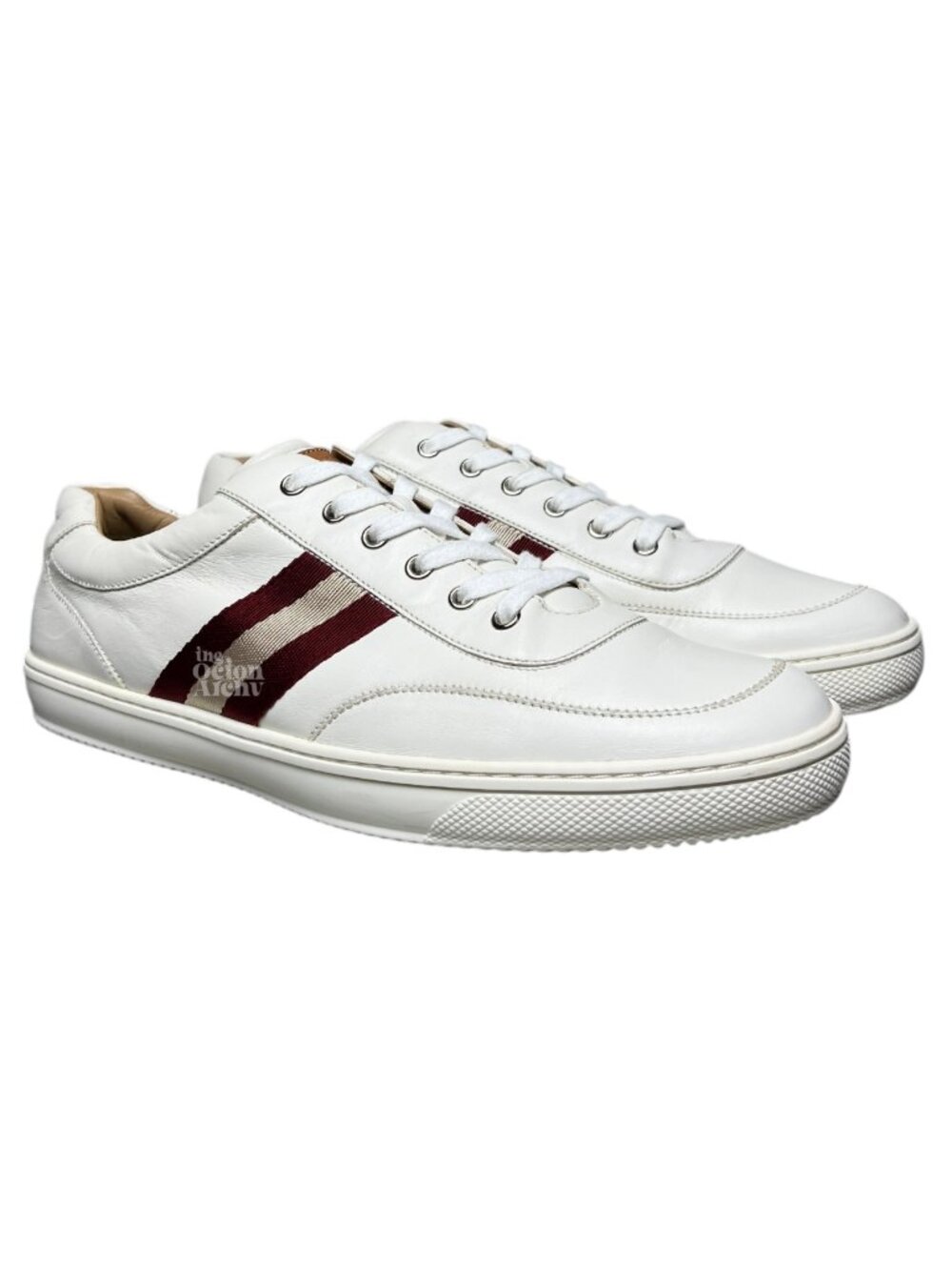 Size 12 Bally Classic Oriano Leather Sneakers 'White'  Pre-Owned